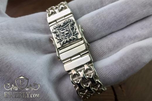 Men's Bracelet - Double Pharaoh with Plates, фото